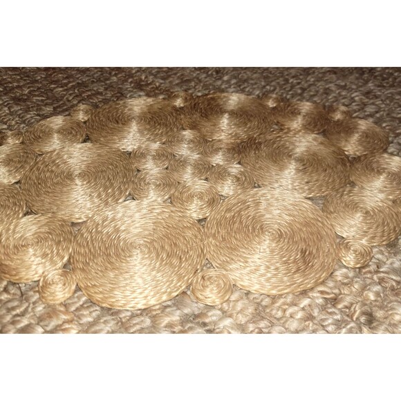 VTG Handmade Philippines Abaca Woven Hemp Mat 18" Trivet Table Protector MCM - Picture 1 of 14